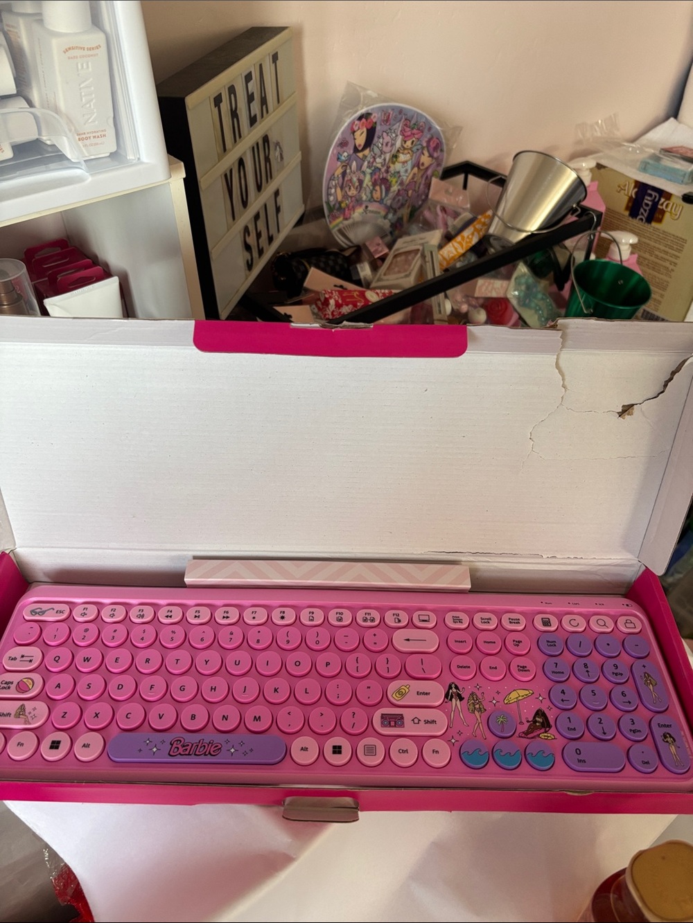 *AS IS ******Barbie Wireless Keyboard for Home Office